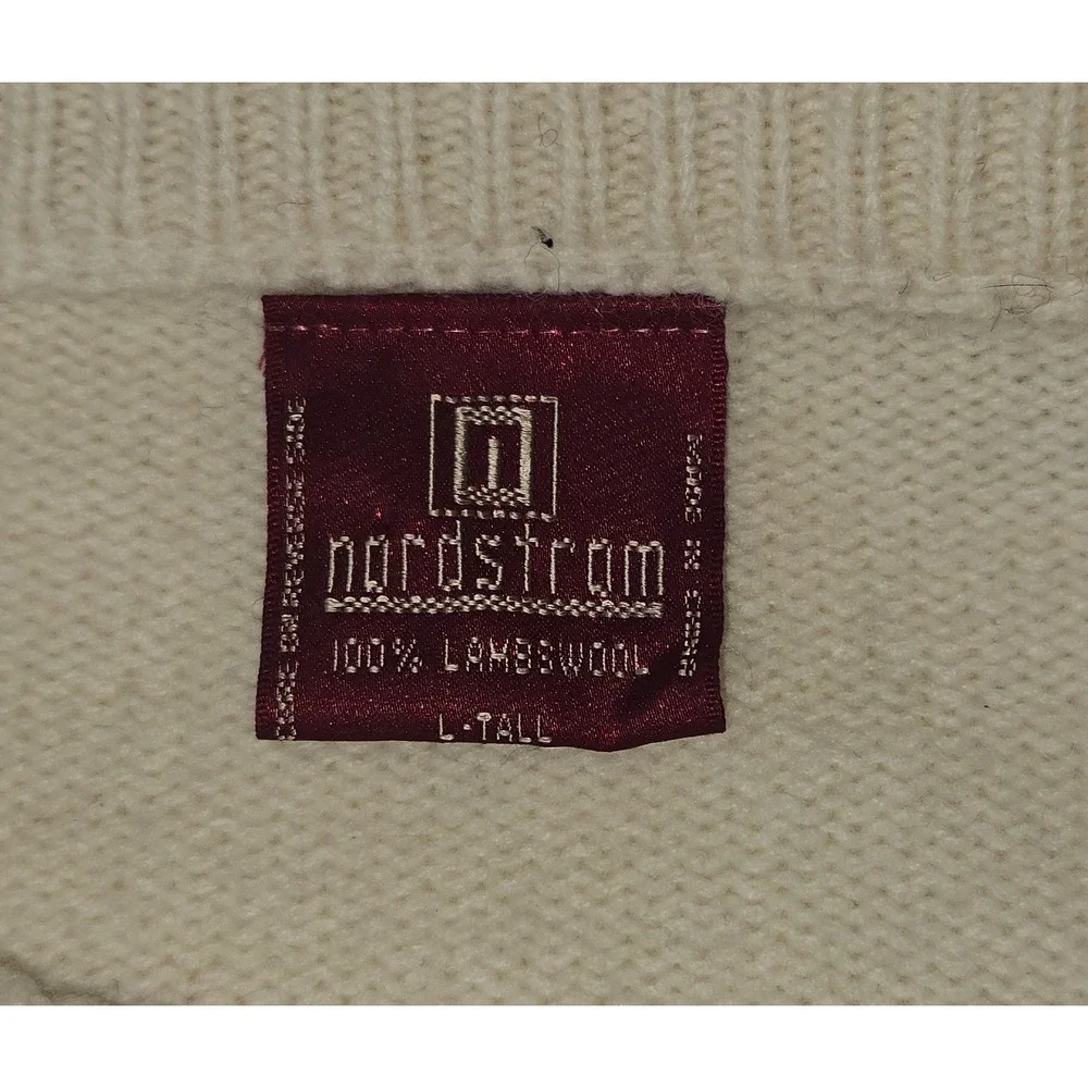 Vintage Nordstrom Lambswool Sweater Mens Size Large Tall Classic 90's